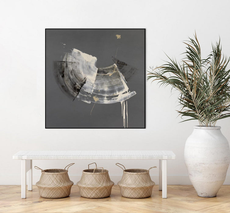 \"Elegance\" Canvas Framed Black 20x20 Wall Art