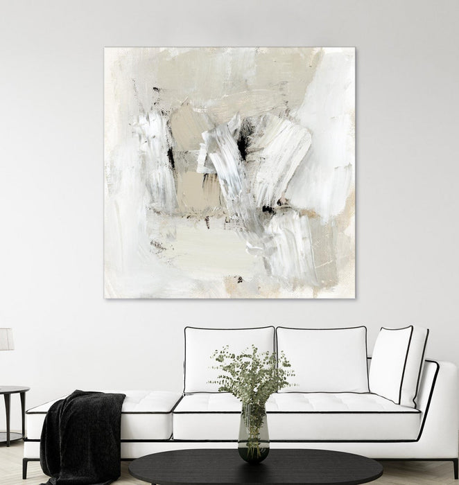 \"Neutral Brushstrokes I\" Giant Art 54x54 Wall Art