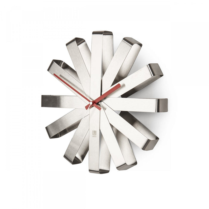 Umbra Modern Steel Ribbon Wall Clock