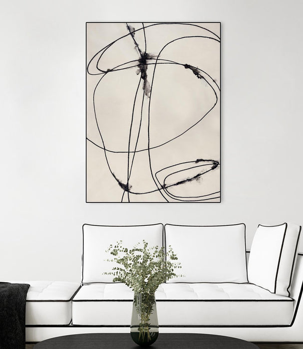 \"Tangled Ties\" Canvas Framed Black 30x40 Wall Art