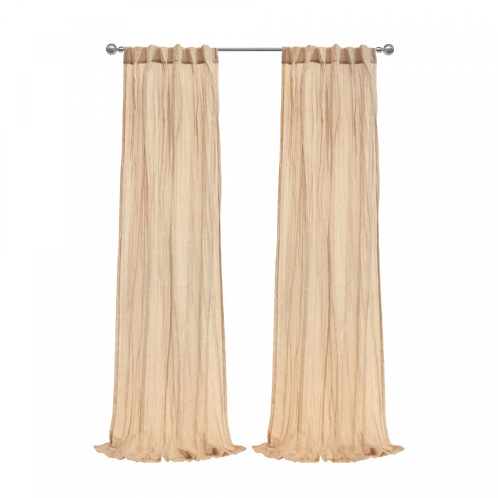 Habitat Paloma Blue Sheer Dual Header Curtain Panel - 52 x 95