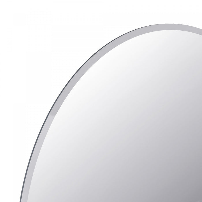 Lathe 30 Inch Frameless Round Mirror In Chrome 