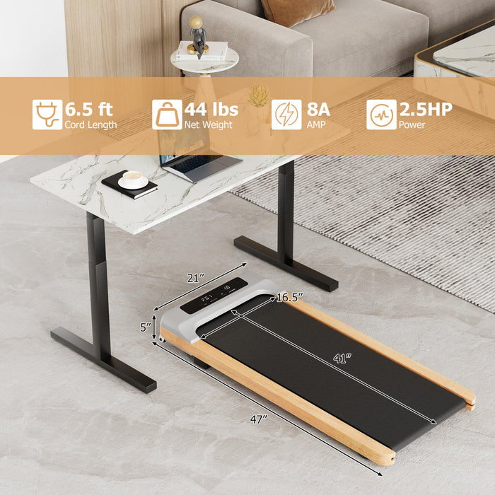 Goplus Walking Pad Under Desk Treadmill With Remote Control For Home/office Led Display