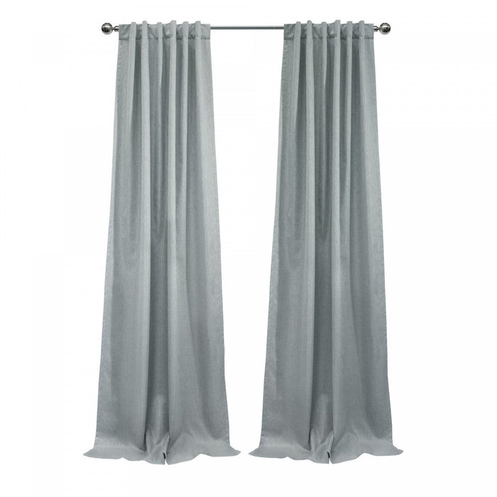 Thermaplus Denver Silver Blackout Dual Header Curtain Panel - 52 x 108