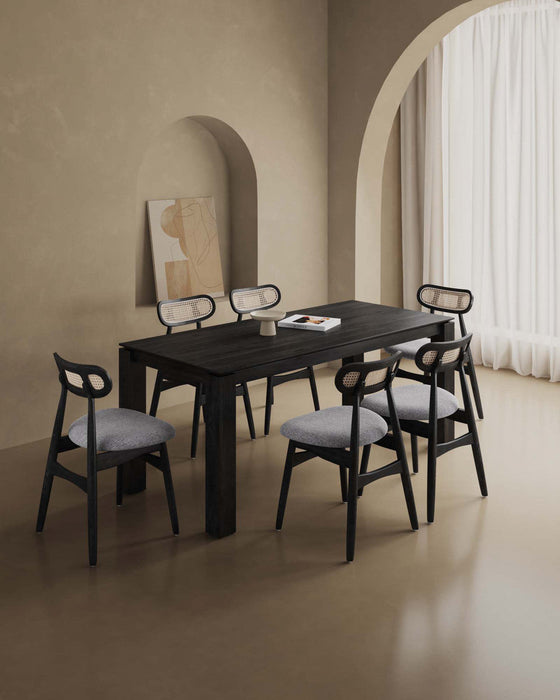 Colbert and Rockaway Modern Industry Chic 7-Piece Dining Set in Black and Gray 