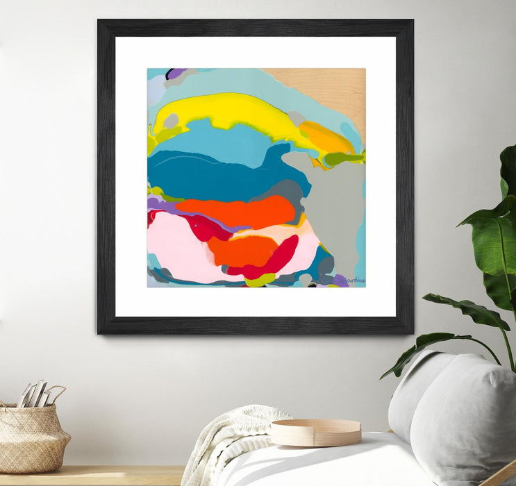 \"Free Falling\" Matted and Framed Black 30x30 Wall Art
