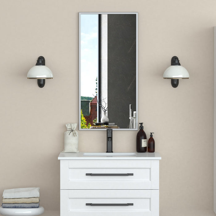 Border Silver 36\" Mirror