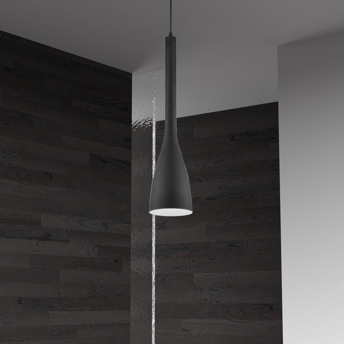 Dainolite Single Pendant Small Matte Black Finish Lamp