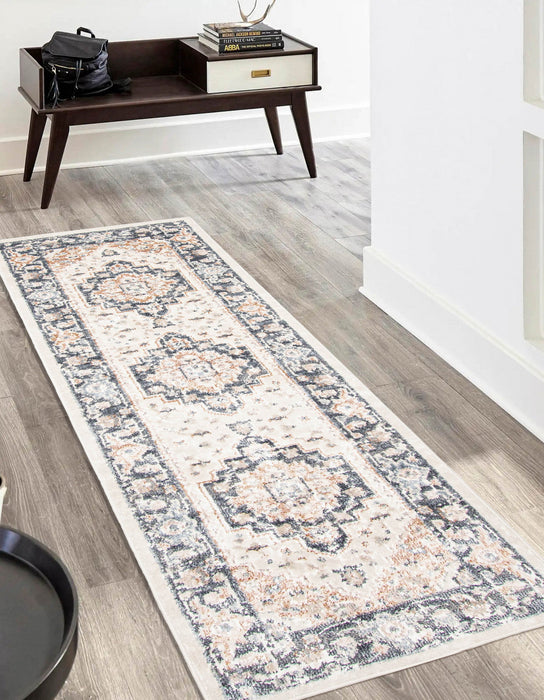 Heriza Ivory Runner Area Rug - 2'8\" X 8'2\"  