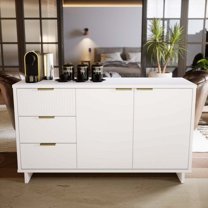 Granville Modern 55\" Sideboard in White Buffet 