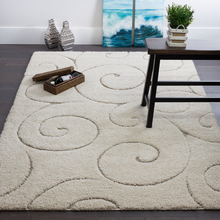 Oakville Cream Flora 4x6 Area Rug