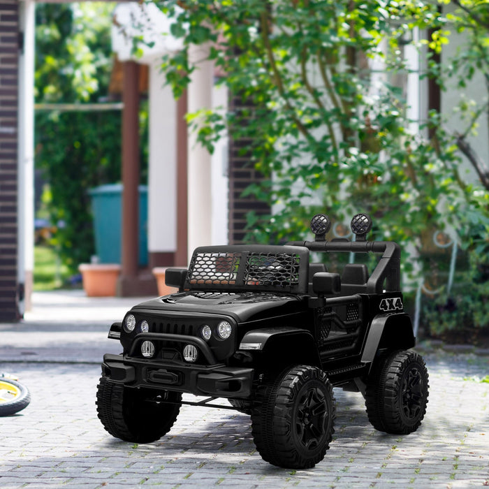 Aosom 12v Ride On Car Off Road Truck For Kids Suv Electric Battery Powered With Remote Control, Adju