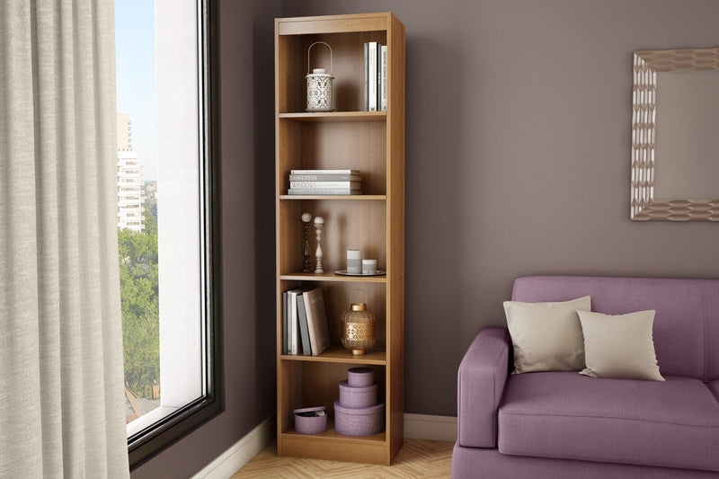 Axess 5-Shelf Narrow Bookcase - Morgan Cherry