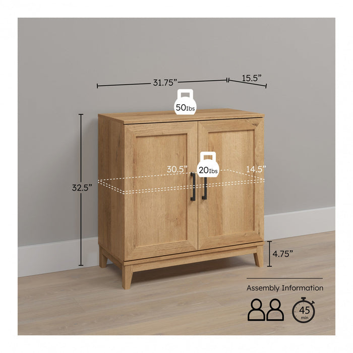 Modulr 1 Adjustable Shelf Accent Cabinet - Natural Oak 