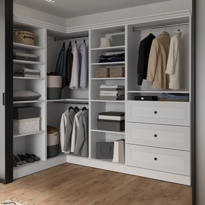 Bestar Versatile 97 W Walk-In Closet Organizer - White