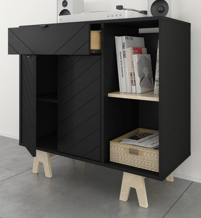 Nordika Gossip Accent Cabinet - Black 