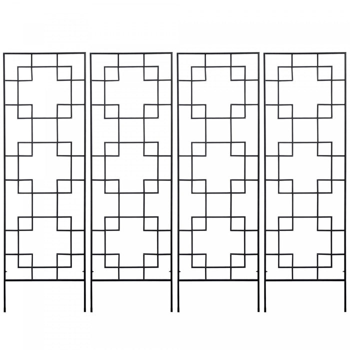 Outsunny 72\" Garden Trellis Pack Of 4, For Roses, Vine, Cucumber, Clematis