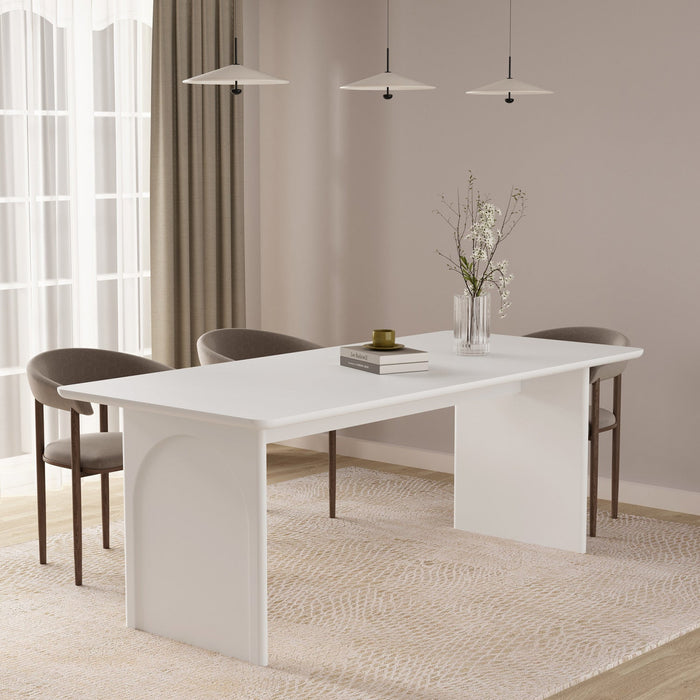 Ella Modern 79\" Dining Table in White 