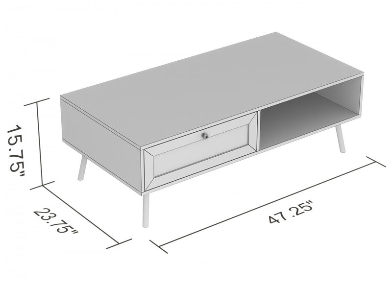 Coffee Table With Storage - Natural Wood Look 