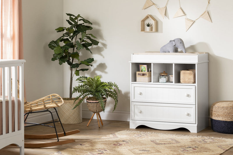 Savannah Narrow Changing Table - Pure White 