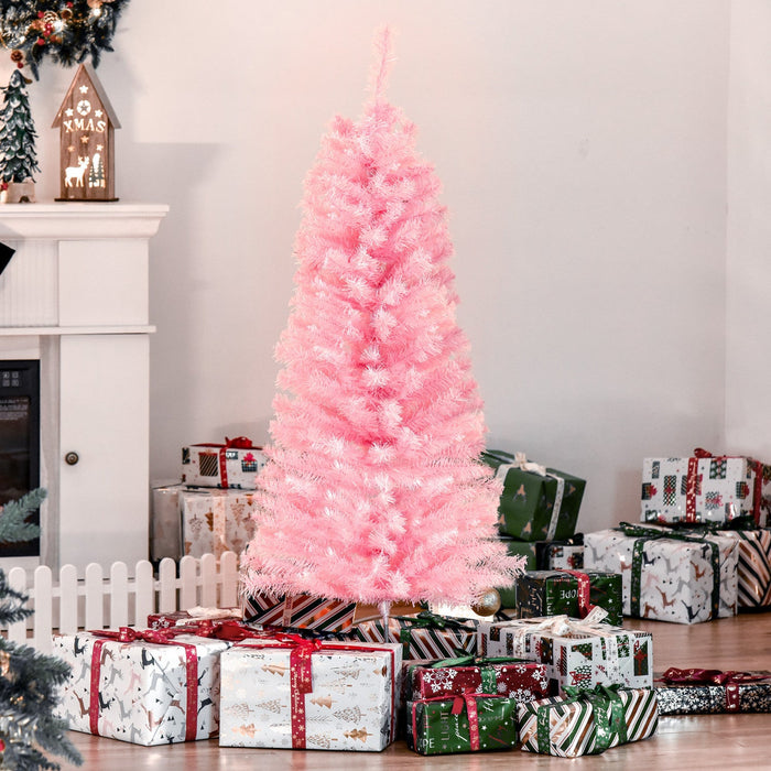 Homcom 4ft Pencil Artificial Christmas Tree With 188 Branch Tips
