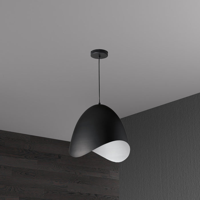 Dainolite Myra 1 Light Pendant Large Black Finish Lamp