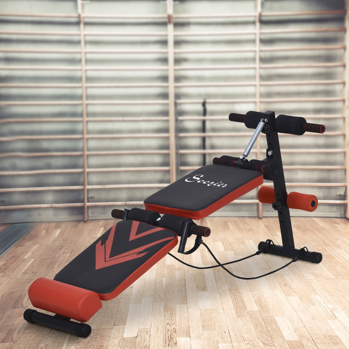 Soozier Sit Up Bench, Multifunctional Utility Fitness Equipment, Foldable Abdominal Training Workout