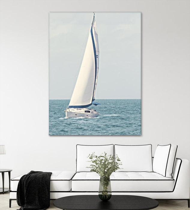 \"Sailboat In The Ocean\" Giant Art 72x54 Wall Art