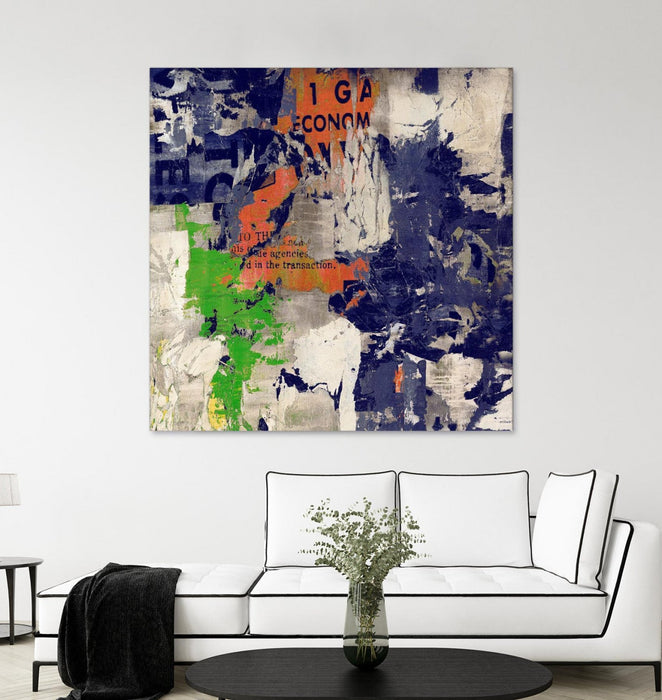 \"Economic Shift I\" Giant Art 54x54 Wall Art