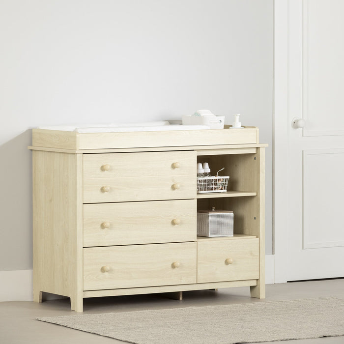 Little Smileys Changing Table - Bleached Oak