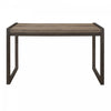 Bassett Writing Desk, Faux Wood & Gunmetal 