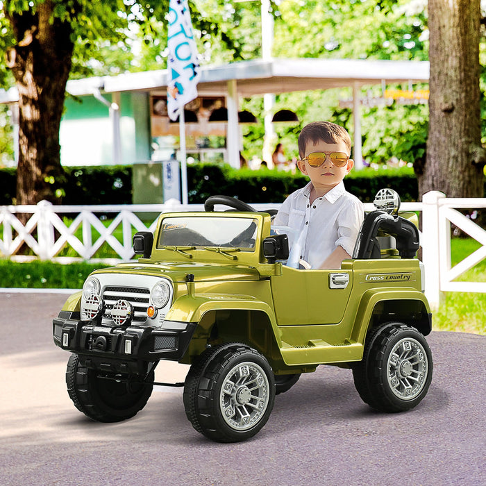 Aosom 12v Kids Electric Ride On Toy Truck Car With Remote Control 2 Speeds Lights Mp3 Lcd Indicator 