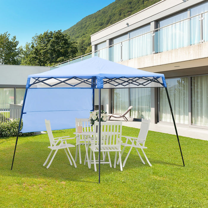 Outsunny 7' X 7' Garden Foldable Pop Up Gazebo Tent With Backpack & Adjustable Legs Outdoor Party Ca