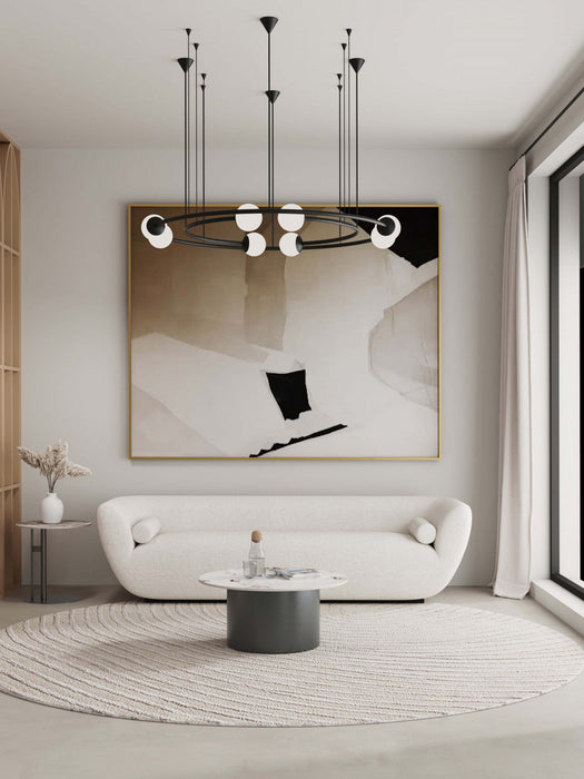 Alondra Modern Glam 2-Piece Coffee Table & End Table Set in Black 