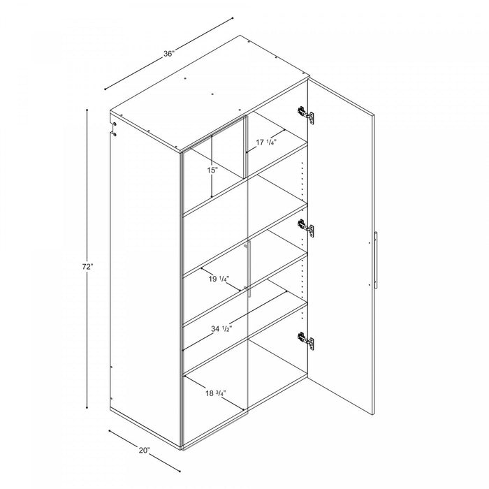 Hangups 36-inch Garage Storage Cabinet - Light Gray 