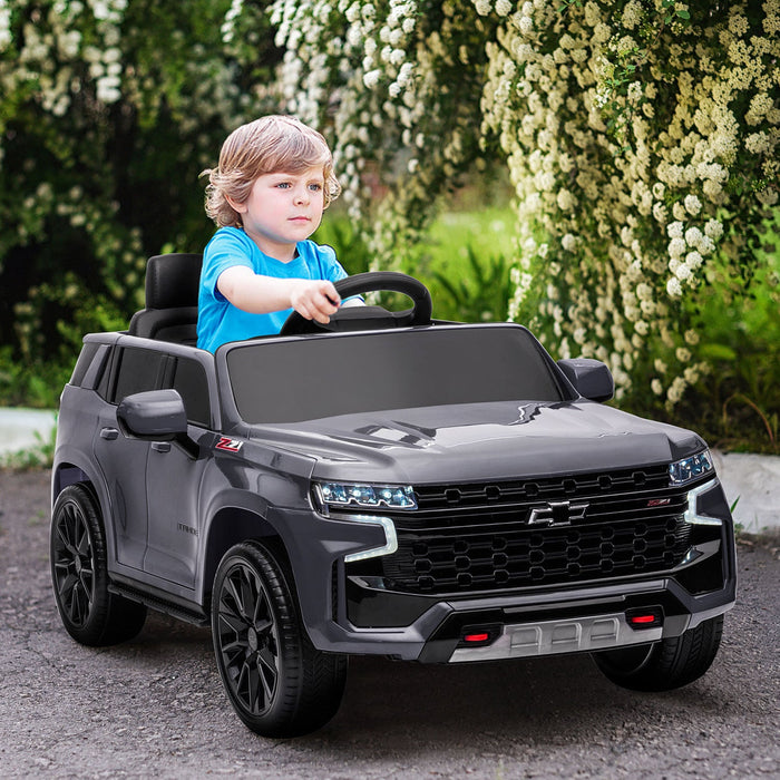 Aosom 12v Licensed Chevrolet Tahoe Powered Ride-On Car, Kids Ride On Car With Remote Control, 3 Spee