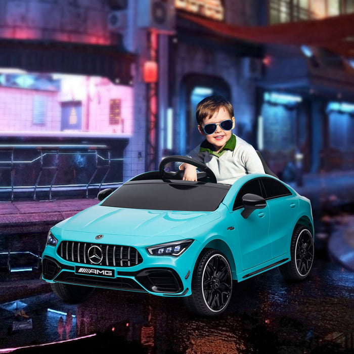Qaba Mercedes-amg Cla 45 Licensed 12v Powered Ride-On Car, Battery Powered Kids Electric Car With Re
