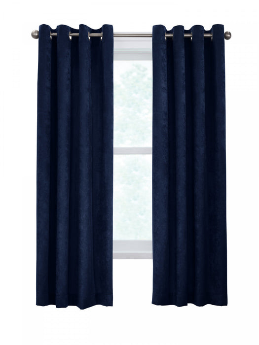 Habitat Festival Navy Light Filtering Grommet Curtain Panel - 52 x 63