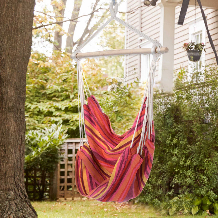 Outsunny Patio Hanging Hammock Chair, Porch Camping Hammock Swing Seat With Spreader Bar For Outdoor