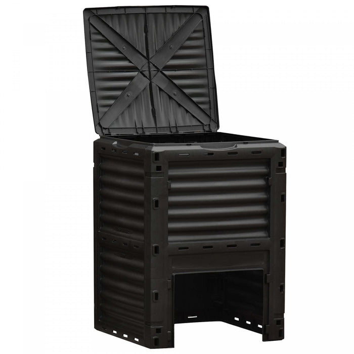 Outsunny Garden Compost Bin Large Outdoor Compost Container 80 Gallon Fast Creation Of Fertile Soil 