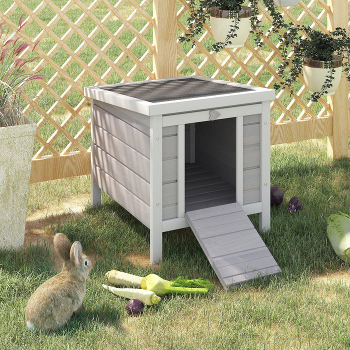 Pawhut 20\"x16.5\"x17\" Wooden Rabbit Hutch Small Animal House Bunny Guinea Pig Pet Cage Coop Cat Shelt