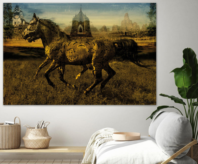 \"2 Horses\" Giant Art 72x48 Wall Art