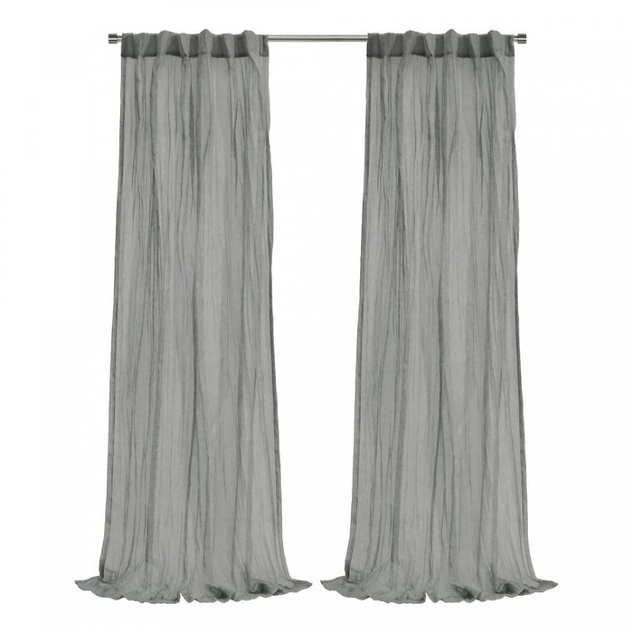 Habitat Paloma Pale Thyme Sheer Dual Header Curtain Panel - 52 x 84