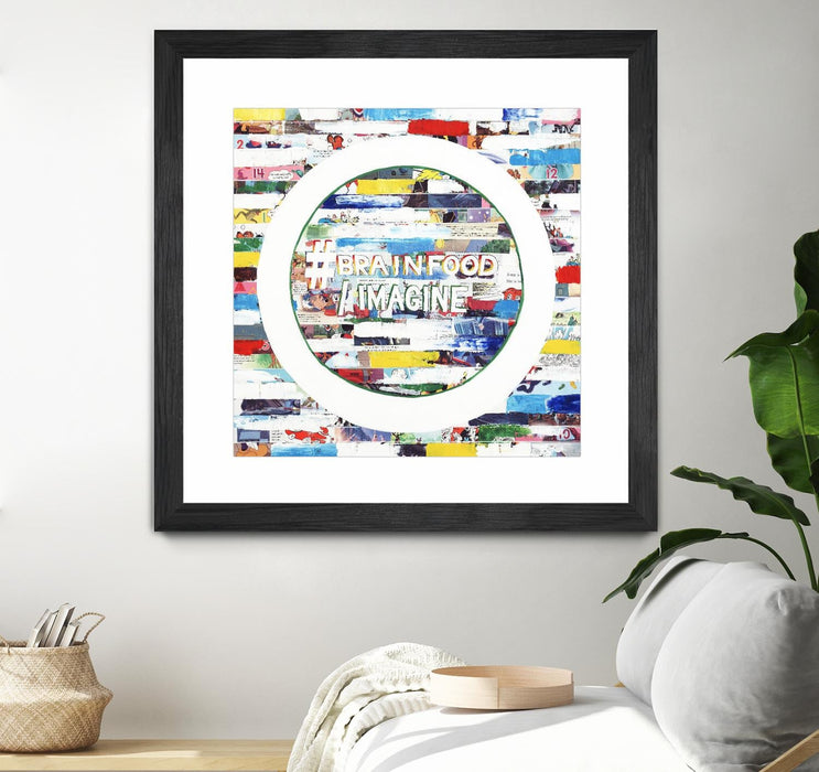 \"Smoke Circus Iv\" Matted and Framed Black 36x36 Wall Art
