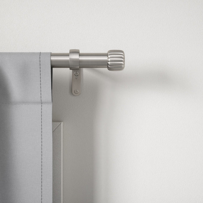 Umbra Cleo Nickel Steel Expandable 1\" Curtain Rod - 66\"-120\" 