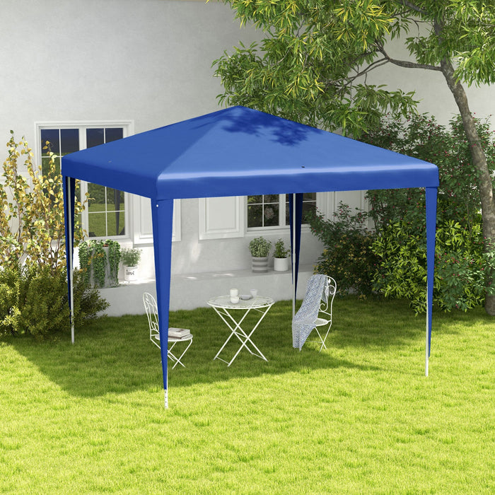 Outsunny 9' X 9' Party Tent Portable Gazebo Canopy For Weddings Parties Outdoor Sunshade With Dresse