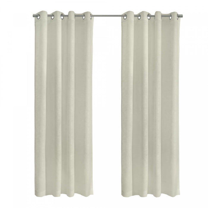 Habitat Boucle Off White Sheer Grommet Curtain Panel - 52 x 108