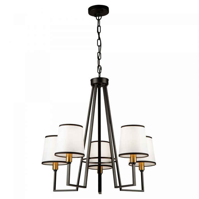 Coco 5-Light Black and Gold Chandelier 