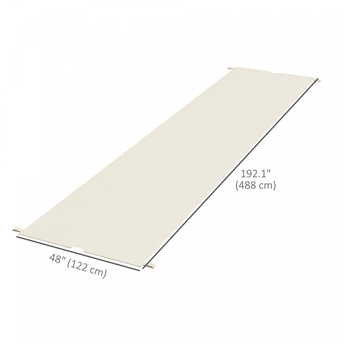 Outsunny 2 Pcs 16 X 4ft Pergola Shade, Uv Protection Pergola Canopy, Cream