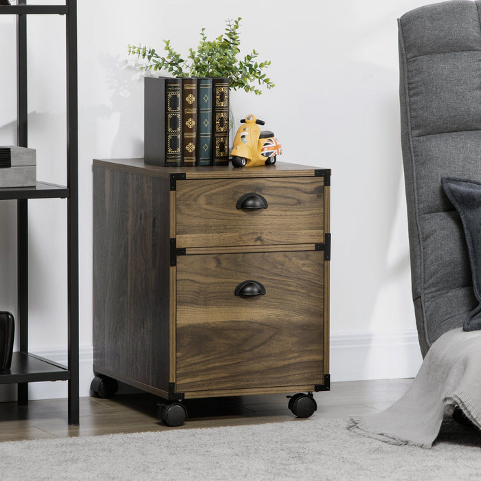 Homcom Veritcal Filing Cabinet With 2-drawer For Letter A4 Size